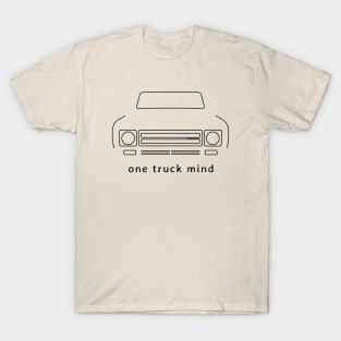 International Harvester Scout "one truck mind" black outline graphic T-Shirt